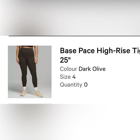 Base Pace High Rise Tight 25” - Picture 3 of 7